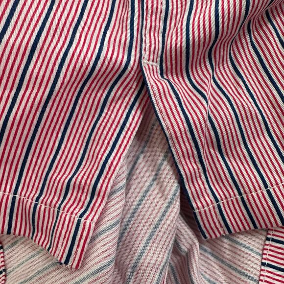 Ralph Lauren Shirt Womens Medium Pink Blue Striped Luxury Logo Pajama Top New - Picture 8 of 10